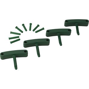 Крючки для настенного кронштейна Vikan 10162, 4 крючка/8 штифтов, PA зеленый