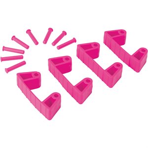 Клипсы для настенного кронштейна Vikan 10191, 4 клипсы/8 штифтов, розовый (RB Pink)