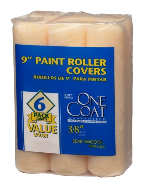 Bestt Liebco 118406900 Валик для покраски «One Coat» с полугладкой поверхностью, 6 штук, 3/8 дюйма ворс Rubberset 9 дюймов (6)