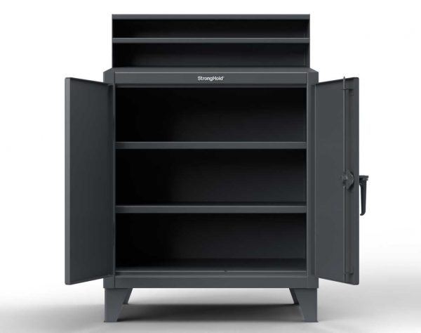 StrongHold 34-SD-282 Промышленный офисный стол с запираемым шкафом 36x28x42, 2 полки