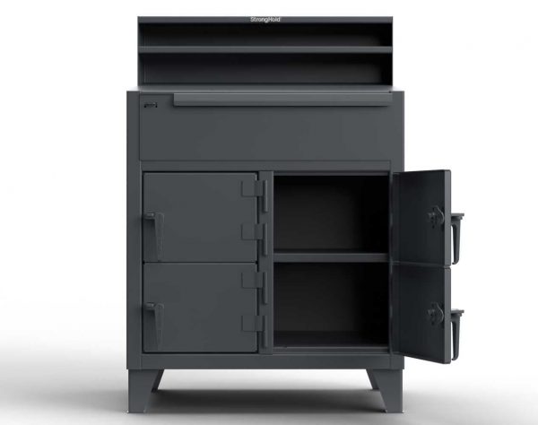 StrongHold 44-SD-4D-TD-280 Industrial Shop Desk с 4 отсеками 48x28x42 1 полка