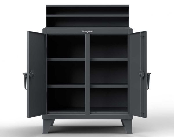 StrongHold 44-SD-DS-284 Двухсменный промышленный стеллаж-стол 48×28×42 дюйма, 4 полки