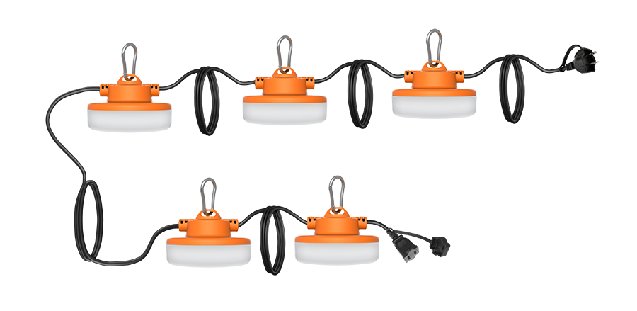 Световая линия RAB STRING34-50 STRINGER 50 футов CRI80 5000K с вилкой US 65W 8000LM