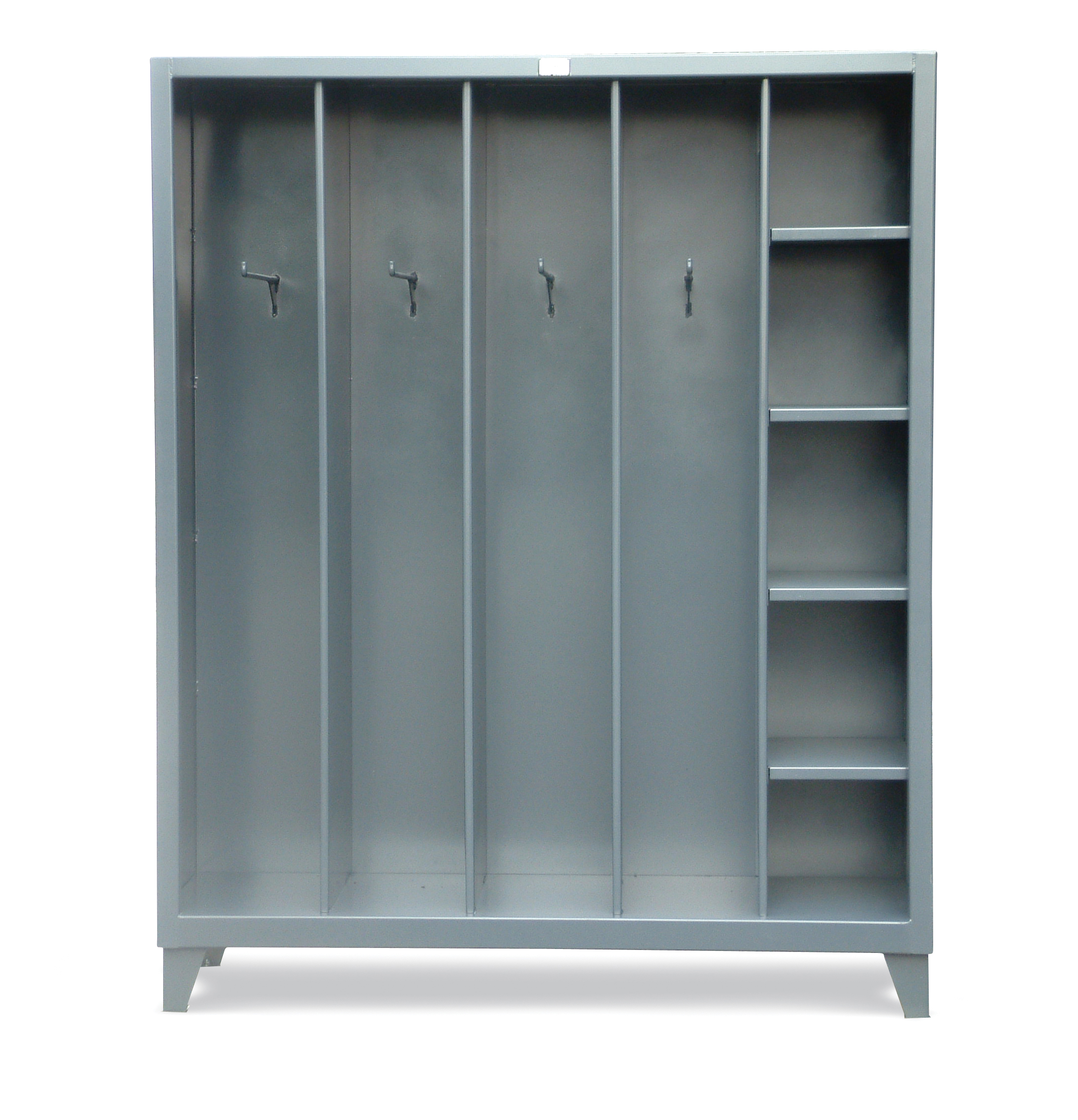 StrongHold SU-15301 Открытый шкаф с крючками и полками 67x24x66 4 полки