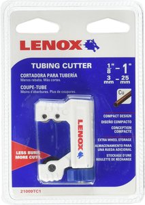 Труборез Lenox 21009TC1 для медных труб, 1/8–1 дюйм (3–25 мм), сине-белый