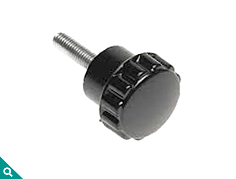 Davies Molding 2965BW Круглая рифленая вставка из термореактивного фенола, черная, с внутренней резьбой (диаметр=0.88, высота=0.5, диаметр ступицы=0.625, резьба=10-32, длина/глубина резьбы=0.31)