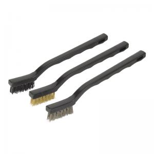 Hyde Tools 46660 Мини-щетки ассорти (3 шт.) по 1 каждой: нержавеющая сталь, нейлон, латунь