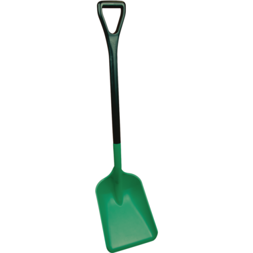 Совок REMCO 6896SS средний, D-образная рукоятка, Safety 44" PP GN/BK