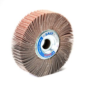 United Abrasives SAIT 72005 Крупнодиаметровые лепестковые круги 3A из оксида алюминия со смазкой (диаметр 6 дюймов, толстое посадочное отверстие 1 дюйм, зернистость 60, макс. обороты 6000 об/мин)