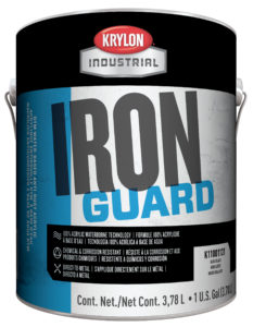 KRY K11001131 Промышленная акриловая эмаль Iron Guard, глянцевый черный, Krylon 1 галлон (4)