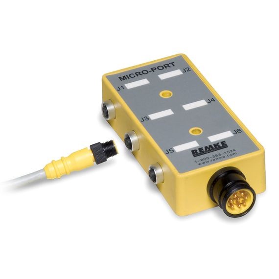 Remke 3400018 Распределительная коробка Micro-Link Dist Box с одним ключом (M12) на 6 выходов, кабель 10 м