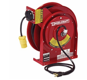 Катушка для кабеля Reelcraft L 4545 123 3 с одной розеткой QS123, 45 футов, 12 AWG/3 жилы 15L 4545 123 3 – 12/3, 45 футов, катушка для силового кабеля с одной розеткой