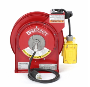 Катушка для шнура Reelcraft L 4545 123 7 Duplex GFCI QS123 45 футов 12 AWG/3 жилы 15 АЛ 4545 123 7 – 12/3 45 футов. Двойная розетка с УЗО для кабельной катушки