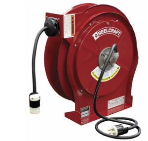 Кабельный барабан Reelcraft L 5550 123 3A с одной розеткой QS12, 50 футов, 12 AWG/3 жилы, 20 А, 5550 123 3A – 12/3 50 футов, кабельный барабан с одной розеткой