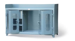 StrongHold 63.1-WB-BFLD-301-1DB-SG промышленный верстак с прозрачными двустворчатыми дверями