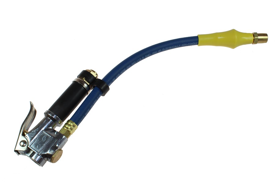 Манометр-инфлятор Coilhose TGC090 с прямым цанговым зажимом, 10-90 PSI
