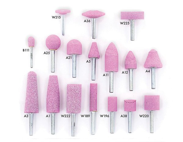 United Abrasives SAIT 27010 A60R Vitrified Mounted Points "A" Shapes: Для ручных операций (Длина 2-1/2", Диаметр 3/4", Диаметр хвостовика 1/4", Тип A1, Макс. оборотов 19800)