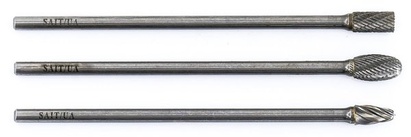United Abrasives SAIT 45672 Шлифовальный бор из карбида вольфрама с хвостовиком 6″ (Длина 3/4", Диаметр 5/16", Диаметр хвостовика 1/4", Тип SH2L6, Макс. об/мин 20000)