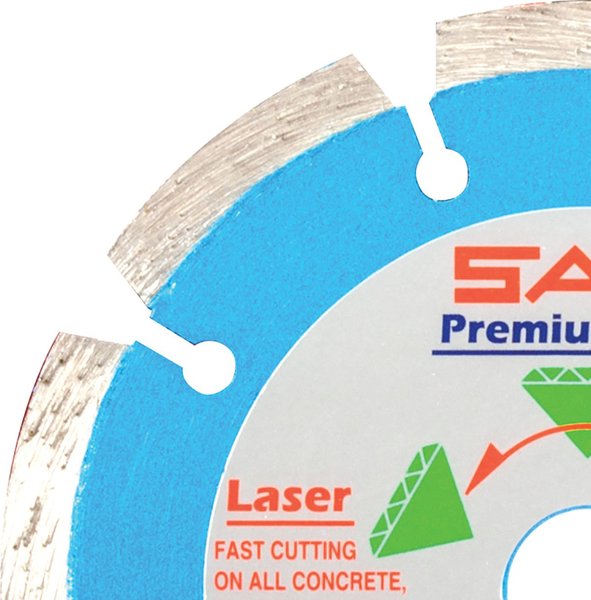 United Abrasives SAIT 48744 Сегментный алмазный диск LU Premium + (Диаметр 7", Посадочное отверстие .090" 7/8", Макс. обороты 8500 об/мин)
