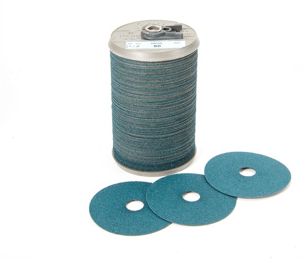 United Abrasives SAIT 59560 Z - Циркониевый фибровый диск для агрессивной шлифовки - Blue Line™ Премиальная упаковка (Диаметр 5" Посадочное отверстие 7/8" Зернистость 60 Тип: Специальный диск: Минимальный заказ 100 штук, Макс. обороты 12200 об/мин)