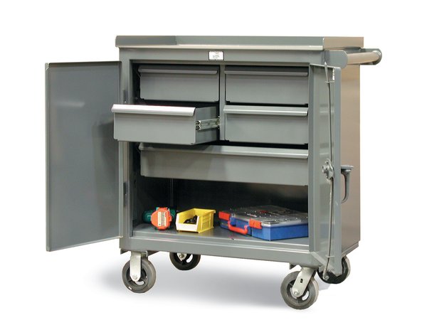 Тележка для инструментов StrongHold 3-TC-240-4/5-1DB с 5 ящиками 36x24x36