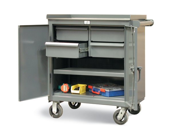 Тележка инструментальная StrongHold 3-TC-241-4/5DB с 4 ящиками 36x24x36, 1 полка