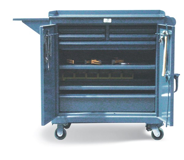 StrongHold 3-TC-242-4/5-2DB-VS-6B Тележка для инструментов слесаря и ремонтника, 36x24x36 дюймов, 2 полки