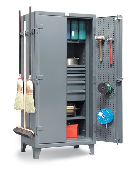 StrongHold 36-PB-243-4DB-BH Шкаф для хранения инструментов и принадлежностей для уборки 36x24x72, 3 полки