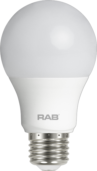 Лампа светодиодная RAB A19-9-E26-940-DIM A19 9.5Вт 60Вт эквивалент 800Лм E26 CRI90 4000K с регулировкой яркости