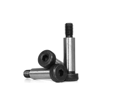 Винт с буртиком и шестигранным шлицем 1/2"-3/8-16 x 4 1/2", крупная резьба, легированная сталь, черное оксидное покрытие