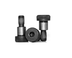 3/4"-5/8-11 x 5" Винт с буртиком с шестигранной головкой и нейлоновым покрытием, крупная резьба, легированная сталь, черное оксидирование, нейлоновое покрытие