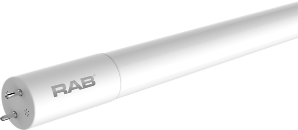 Светодиодная лампа RAB T8-17-48G-840-DE-BYP T8 стеклянная 4 фута Тип B 17W 4000K 2200LM с двусторонним питанием