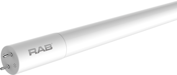 RAB T8-17-48G-840-SD-BYP T8 LED стеклянная 4 фута Тип B 17W 4000K 2200Lm ОДИНАРНАЯ/ДВОЙНАЯ