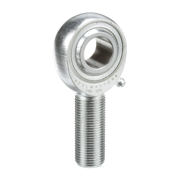 SealMaster TRE 12N 0.75" Мужской наконечник тяги, резьба #3/4-16 UNF правая, прецизионный трехсоставной наконечник с масленкой Zerk, углеродистая сталь с коррозионностойким покрытием