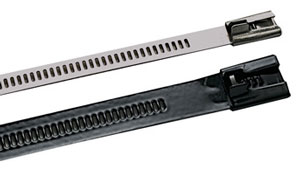 Стяжка Multi-Lok AE7159 из нержавеющей стали 316SS, 0.472" x 0.011" (основной металл), 0.018" (покрытие Nylon 11) x 24"