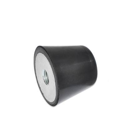 Амортизатор конический JWWINCO GN253-50-M10-55 из натурального резины с резьбой M10