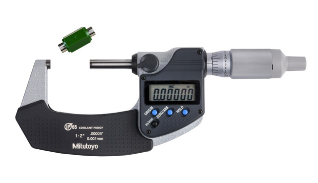 Микрометр Mitutoyo 293-345-30 влагозащищенный, 1-2 in, с ЖК-дисплеем для измерения