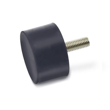 Амортизатор резиновый JWWINCO GN352.1-51-19-3/8X16-55 с резьбовым шпилькой 3/8x16
