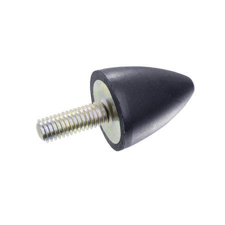 JWWINCO GN353.1-19-25-1/4X20-55 Амортизатор резиновый конусный с резьбовым шпильком - 1/4x20