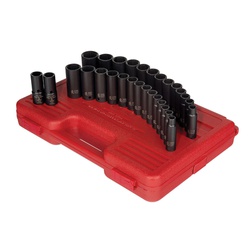 Набор ударных глубоких двойных торцевых головок Sunex Tools 5153DD 1/2" SAE и метрические