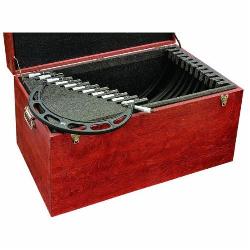 Набор наружных микрометров Starrett S436FXRLZ с трещоткой и твердосплавными наковальней и шпинделем, диапазон 12-24 дюйма, точность 0.001"