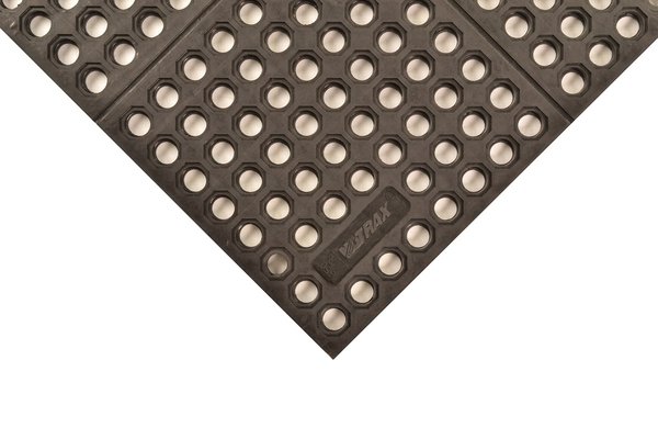 NoTrax 550S0035BL Взаимозапирающийся антиусталостный резиновый коврик Cushion-Ease, 550 3X5, черный