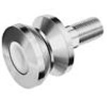 Ролик V-образный траковый McGill Bearing VCF 2 1/2 2 1/2" диаметр точки, стандартный штифт, подшипниковая сталь с черным оксидным покрытием, металлическая расширительная заглушка и резиновое губное уплотнение, шестигранное отверстие, TRAKROL ступичный тип V-образный ролик