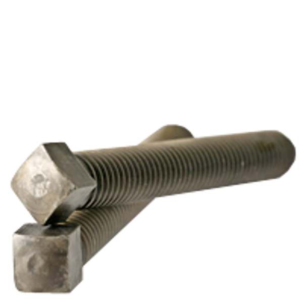 5/8"-18 x 3" Установочный винт с квадратной головкой и полусферическим концом, мелкая резьба, цементированная сталь, без покрытия