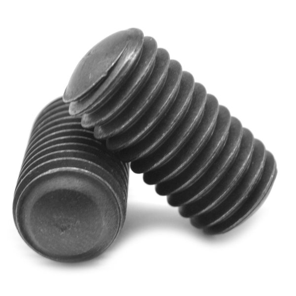 Винт установочный с шестигранным шлицем и овальным концом 5/8"-11 x 1", крупная резьба, из легированной стали, черное оксидное покрытие