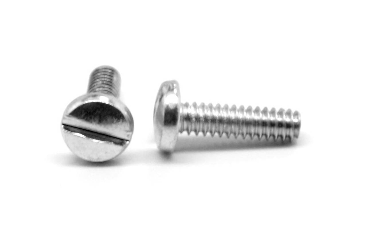 #0-80 x 1/8" Винт машинный, со шлицем, с полукруглой головкой, крупный, полная резьба, из нержавеющей стали A2 (304 18-8) | MRO Supply