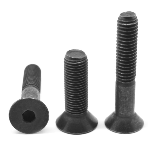 Винт с потайной головкой M6-1 x 120mm (DIN7991), крупный шаг, неполная резьба, из легированной стали класса 12.9, черный оксид