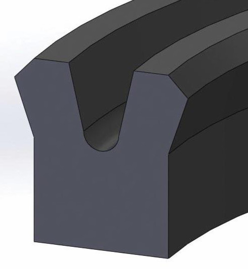 Dichtomatik MA21-4X10X4.5 СИММЕТРИЧНОЕ УПЛОТНЕНИЕ НИТРИЛ 90 DURO СИММЕТРИЧНАЯ U-ОБРАЗНАЯ МАНЖЕТА МЕТРИЧЕСКАЯ
