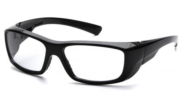 Защитные очки Pyramex Emerge SB7910D20 с прозрачными линзами +2.0 и черной оправой