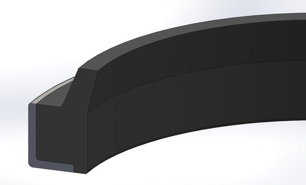 Dichtomatik AM43-240X260X12 49441057 Wiper Metal Clad D Style Nitrile 90 Duro Wiper Metric